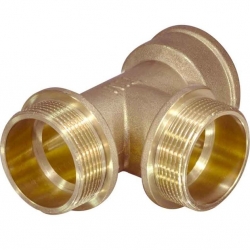 Тройник латунный TIM 1/2&quot;x 1/2&quot;x 1/2&quot; внутренняя/наружная/наружная резьба,TMMF222