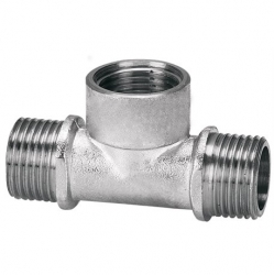 Хромированный тройник латунный TIM 3/4&quot;x3/4&quot;x3/4&quot;,арт. K-TMFM333