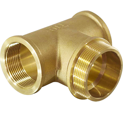 Тройник латунный TIM 3/4&quot;x 1/2&quot;x 3/4&quot; внутренняя/наружная/внутренняя резьба, TFMF323