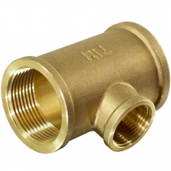 Тройник латунный переходной TIM 1&quot;x 3/4&quot;x 1&quot; внутренняя резьба,TF434