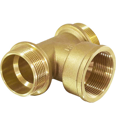 Тройник латунный TIM 3/4&quot;x 3/4&quot;x 3/4&quot; наружная/внутренняя/наружная резьба,TMFM333