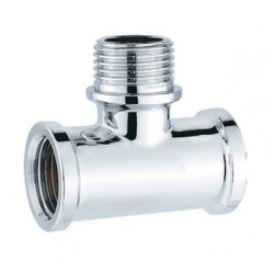 Хромированный тройник латунный TIM 1/2&quot;x1/2&quot;x1/2&quot;,K-TFMF222