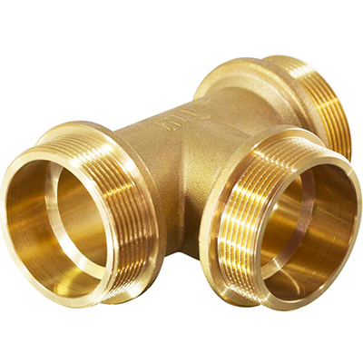 Тройник латунный TIM 1 1/2&quot;x1 1/2&quot;x1 1/2&quot; наружная резьба,TM666