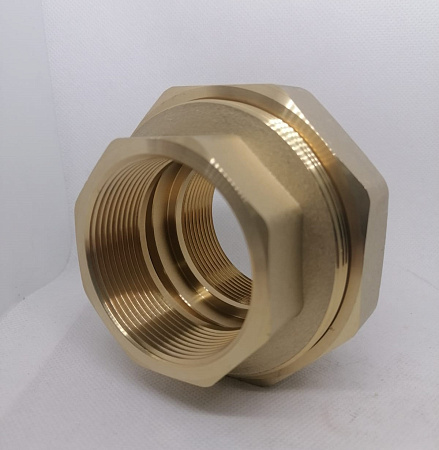 Латунная американка муфтовая TIM 1 1/4&quot;, резьба внут./внут.,HKS055
