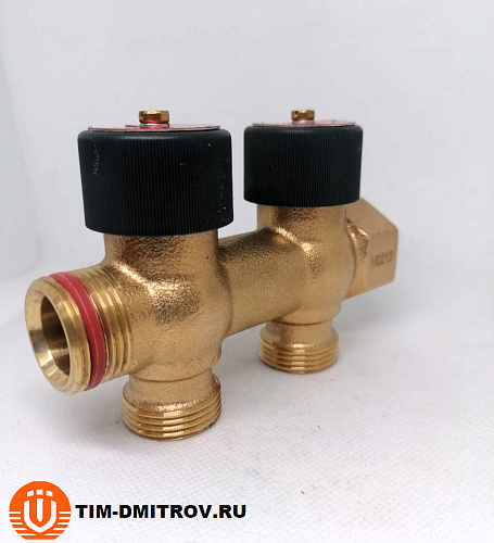 Коллектор распределительный с функцией отключения на 2 отвода 3/4&quot;*3/4&quot;EK ZSc.403.0502E