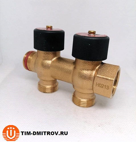 Коллектор распределительный с функцией отключения на 2 отвода 3/4&quot;*3/4&quot;EK ZSc.403.0502E
