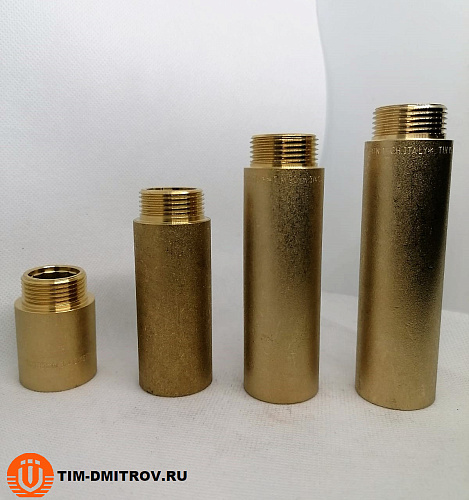 Латунная удлинительная гайка 40 мм TIM 3/4&quot;, резьба внутр./наруж., SFM033D-40