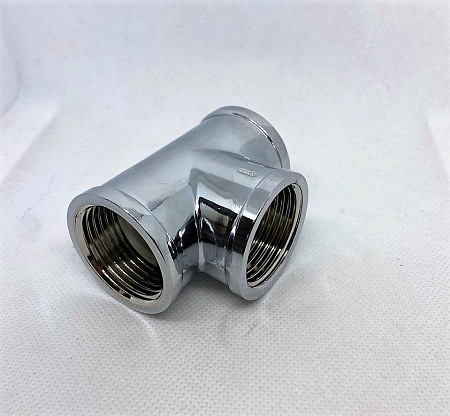 Хромированный тройник латунный TIM 1/2&quot;x1/2&quot;x1/2&quot;,K-TF222