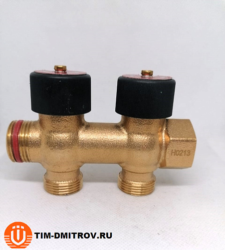 Коллектор распределительный с функцией отключения на 2 отвода 3/4&quot;*3/4&quot;EK ZSc.403.0502E