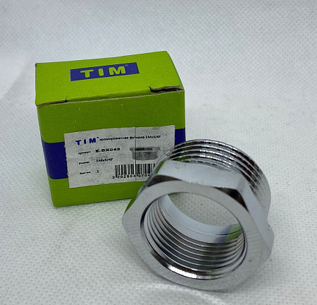 Хромированная футорка латунная 1&quot;x3/4&quot;,арт.K-BX043