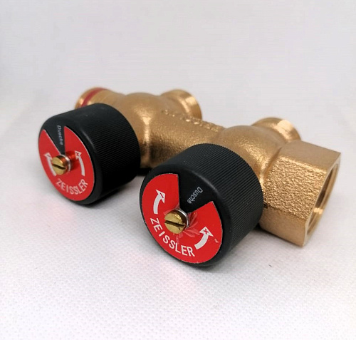 Коллектор распределительный с функцией отключения на 2 отвода 3/4&quot;*3/4&quot;EK ZSc.403.0502E